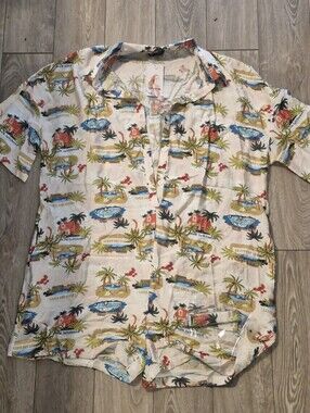 Tropical Romper Womens XXL Lakes & Rivers Print